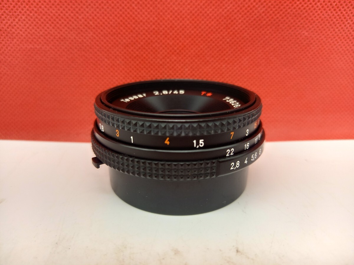 ■ CONTAX Carl Zeiss Tessar 45mm F2.8 T* Y/Cマウント カメラ 交換レンズ コンタックスの画像5