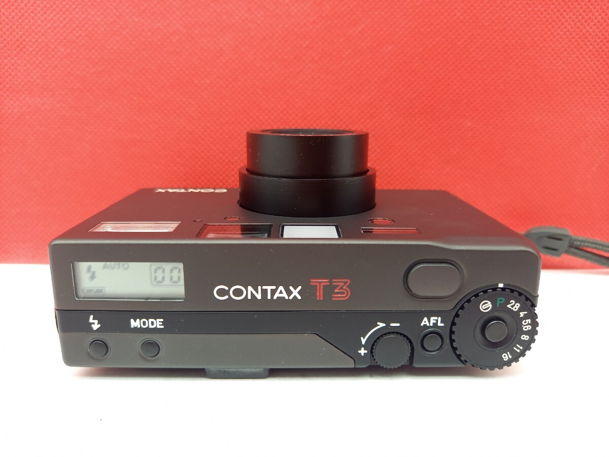 ■ CONTAX T3 D チタンブラック コンパクトフィルムカメラ 動作確認済 シャッター、フラッシュOK ケース ダブルティース 後期 コンタックス_画像5