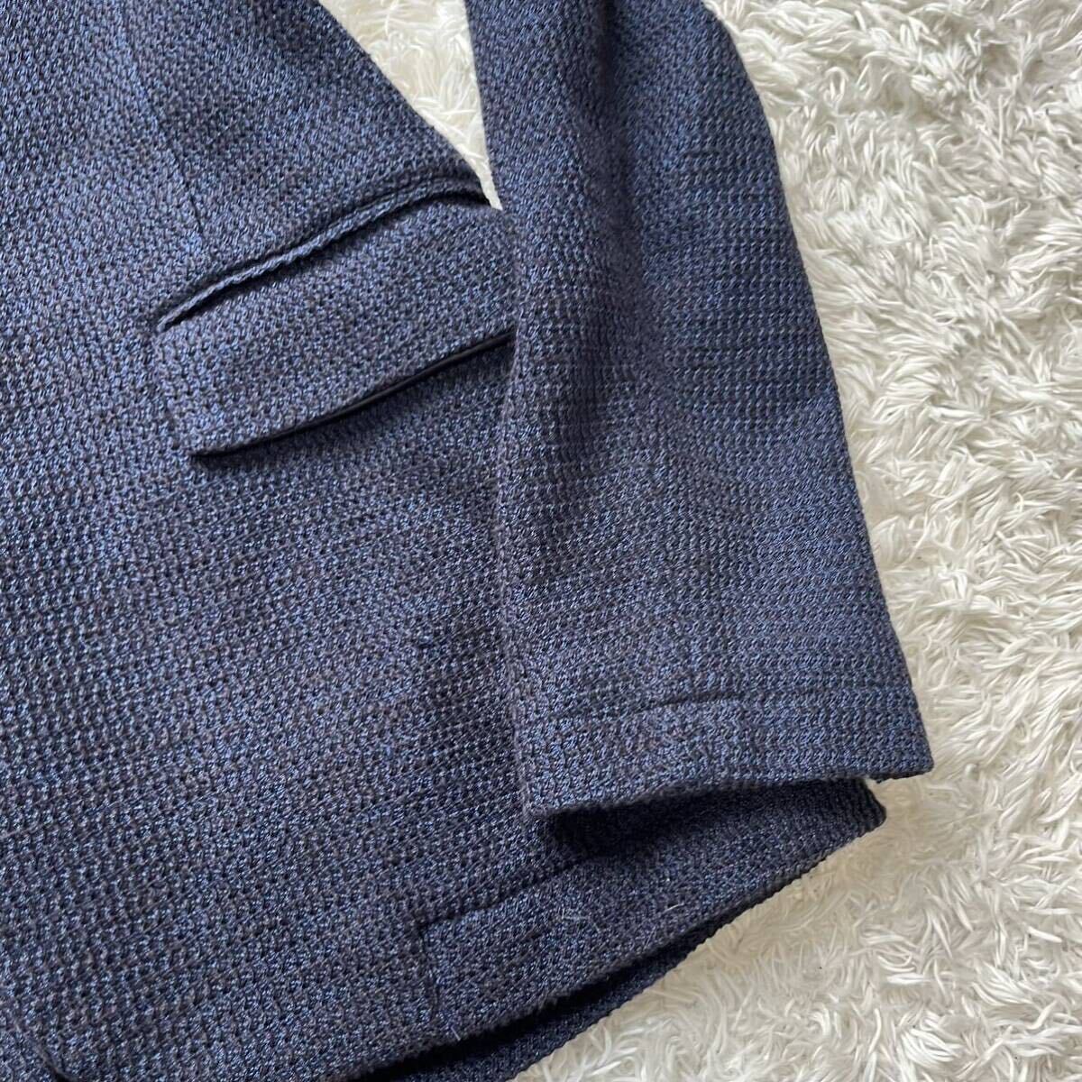  ultimate beautiful goods rare M~L corresponding United Arrows UNITED ARROWS tailored jacket knitted stretch navy navy blue 2B largish gradation 