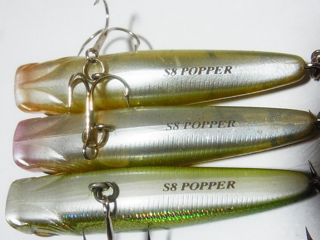  Lucky Craft S8 popper 3 piece set topwater top popper S8 POPPER