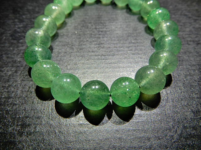高級天然水晶ＢＤ4417　緑（グリーン）ストロベリークオーツ　超極上級美品10mm_画像3
