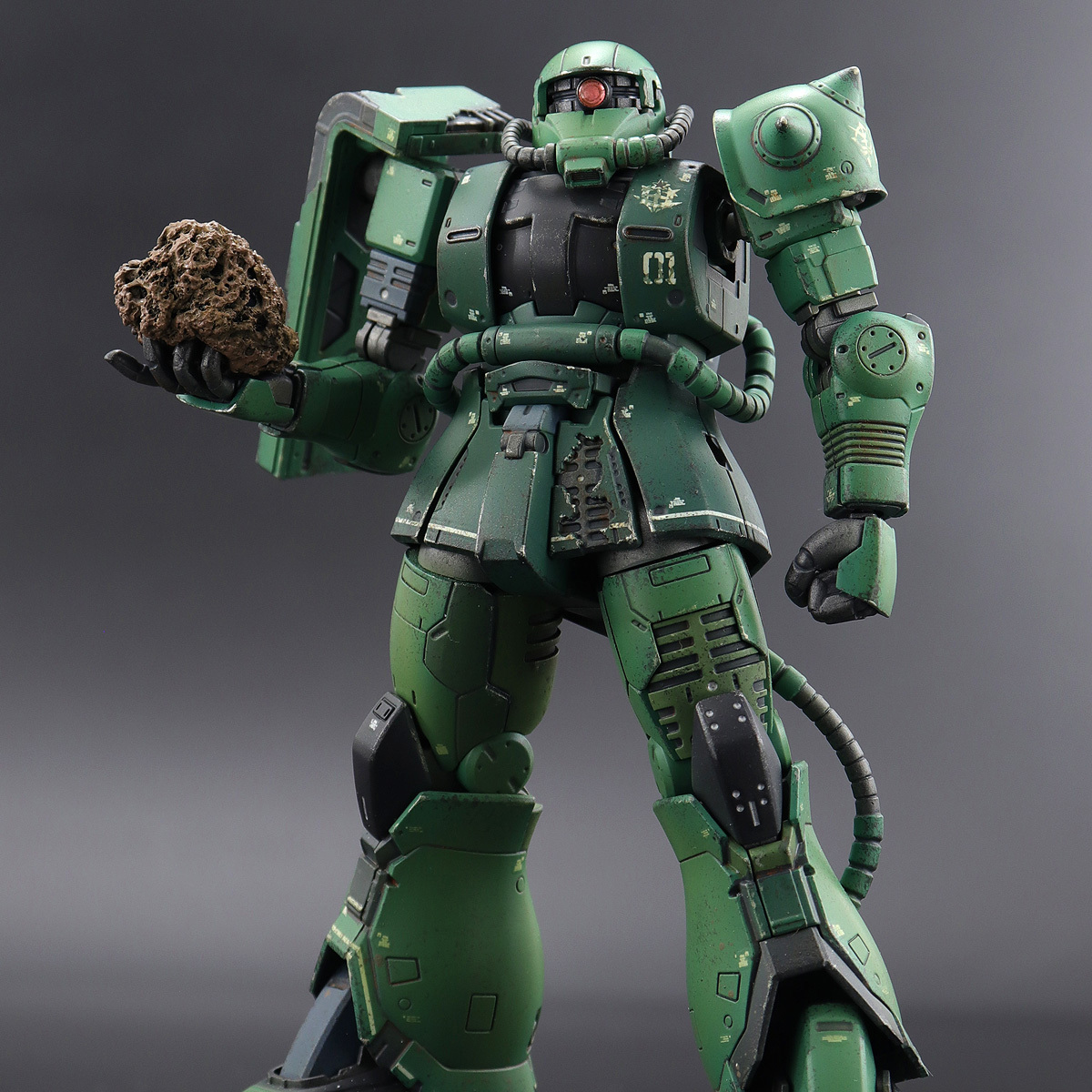 HG 1/144 ククルス・ドアン ザク 塗装済完成品 機動戦士ガンダム ククルス・ドアンの島 MS-06 CUCURUZ DOAN‘S ZAKU プレミアムバンダイ_画像9