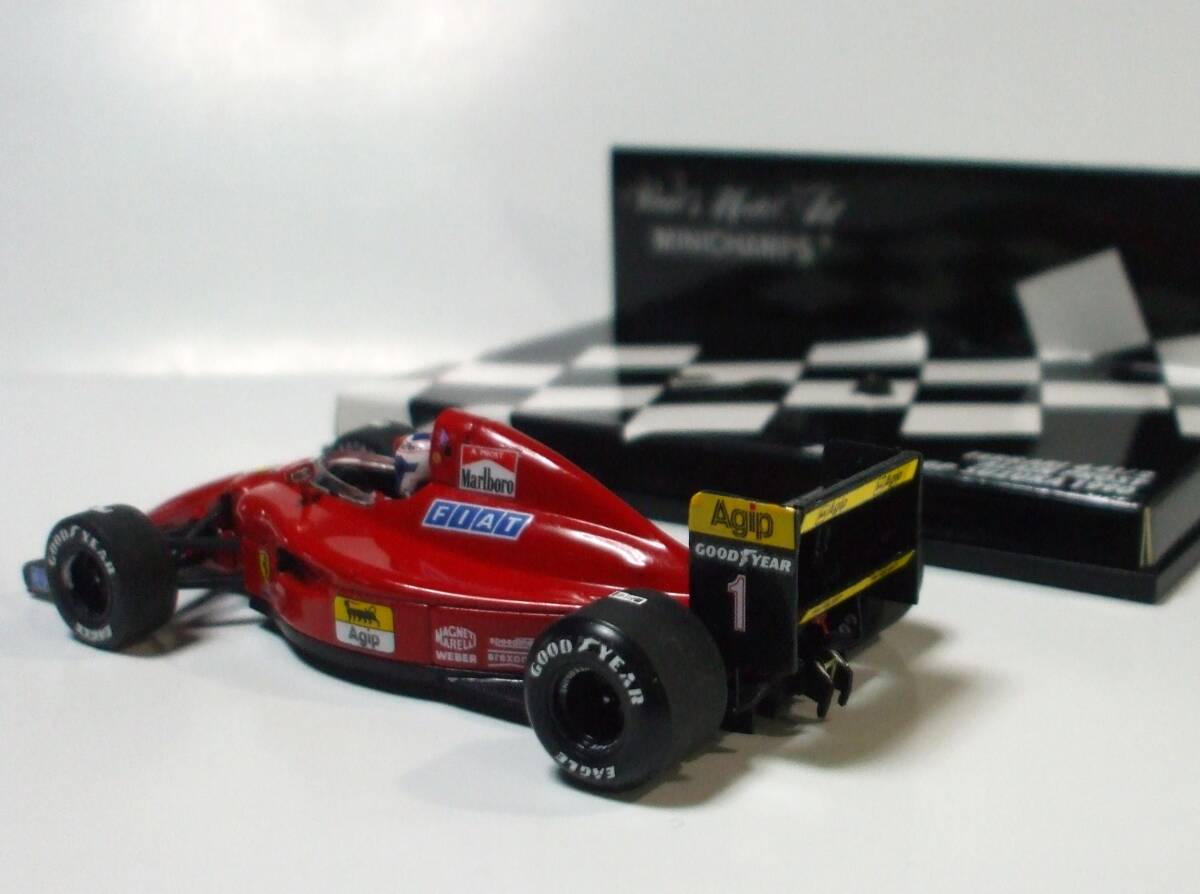 Marlboro★フェラーリ 641/2 プロスト フィギュア PMAケース 日本GP タイヤ交換.デカール全貼替 F1-90★IXO 1/43の画像9