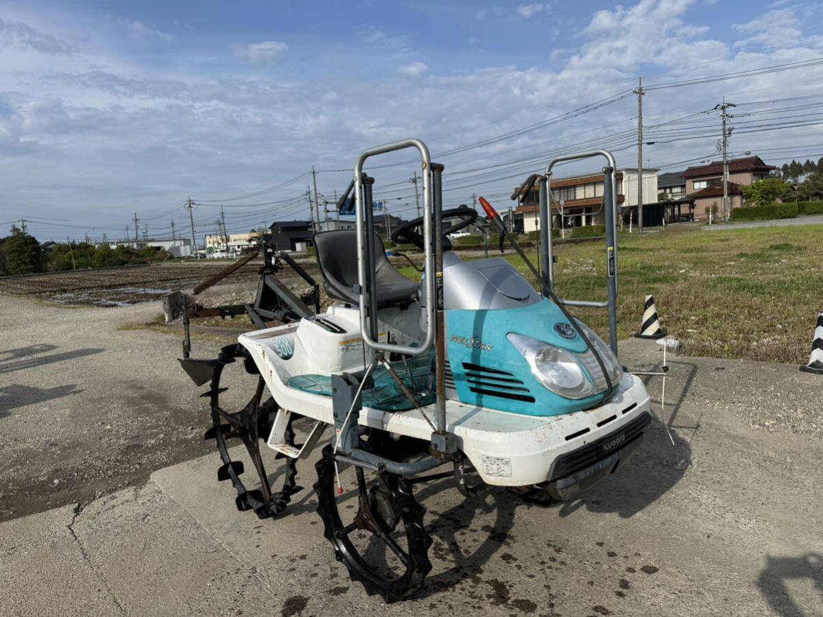 ★富山県★クボタ 田植機改造 溝切り機 エンジン始動 油圧上下確認済み 現状販売 実動の画像1