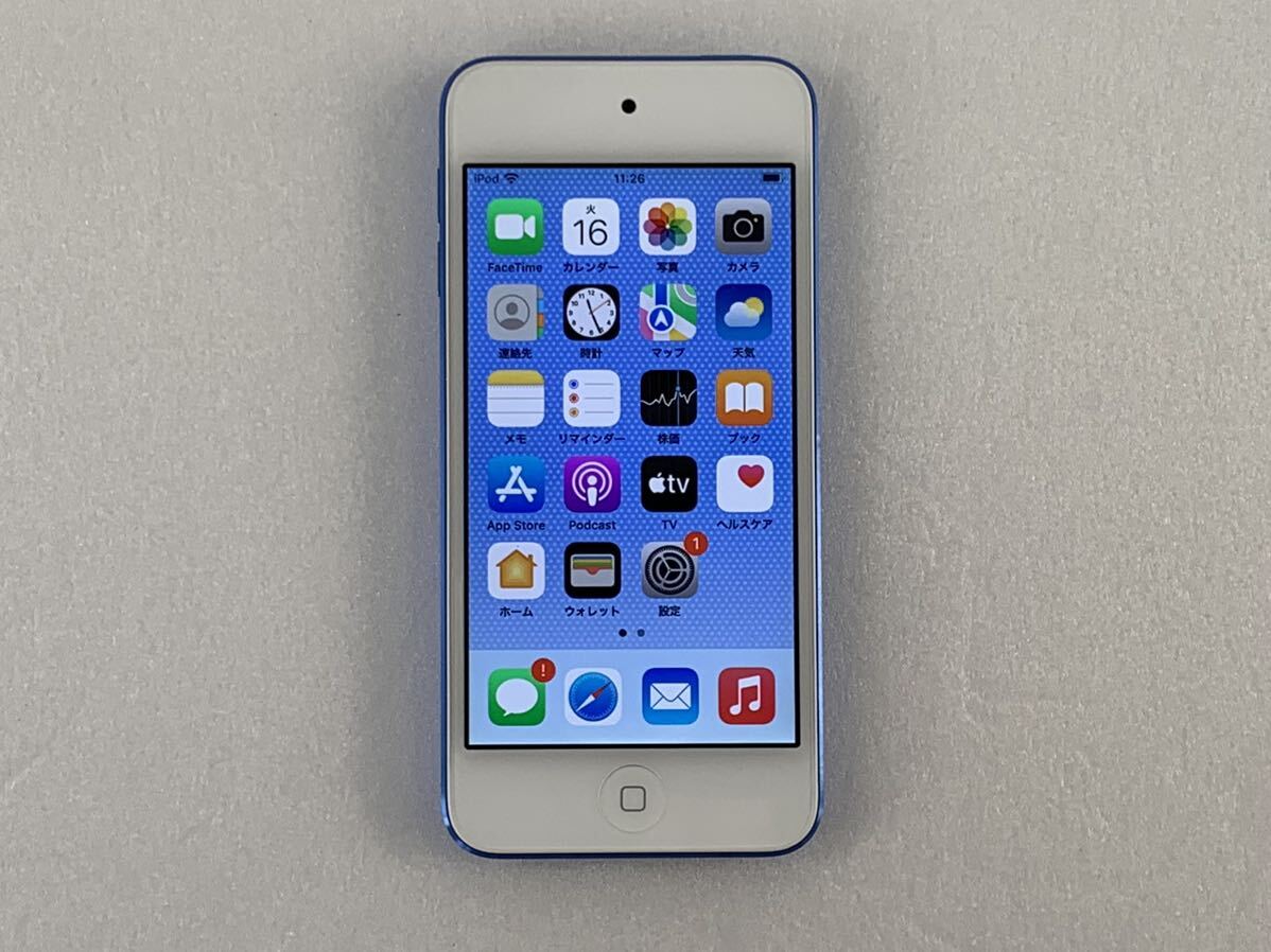 ★美品 動作確認済み Apple アップル iPod touch アイポッド タッチ 第7世代 MVHU2J/A ブルー 32GB 初期化済み 本体のみ 中古品 管理J950の画像2