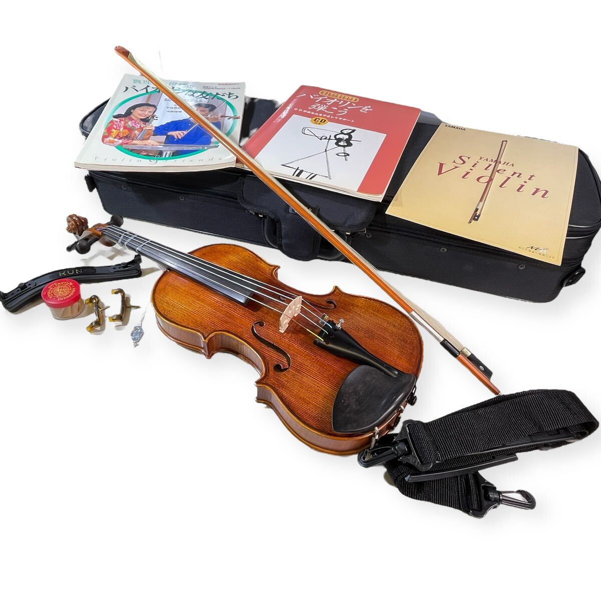 ★ Walter E. Sandner バイオリン Streichinstrumente 1/30 Anno 1999 西ドイツ製 弓 ハードケース付 教本 VIOLIN 現状品 中古品 管理K65_画像1