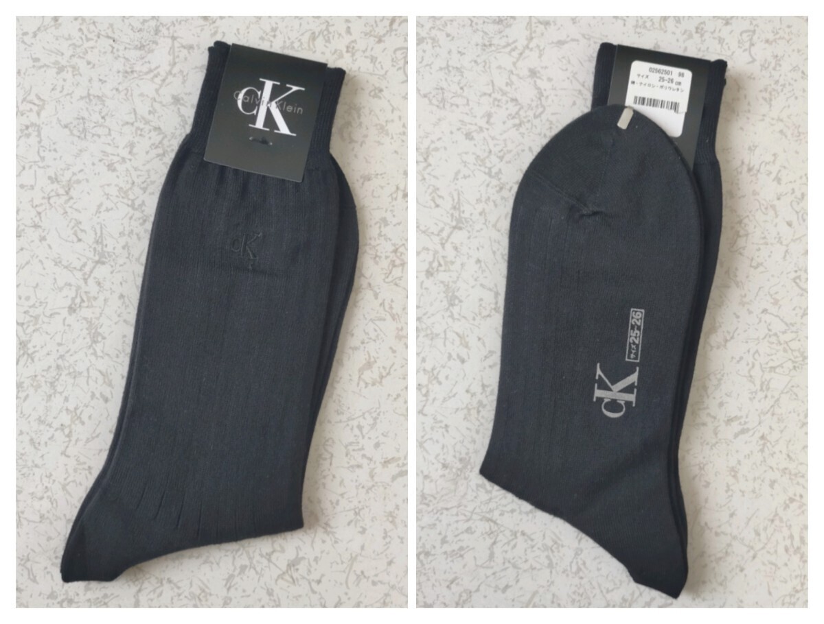 ☆未使用☆ Calvin Klein カルバンクライン メンズ 紳士 靴下 ビジネスソックス 3足セット 黒 ブラックの画像4