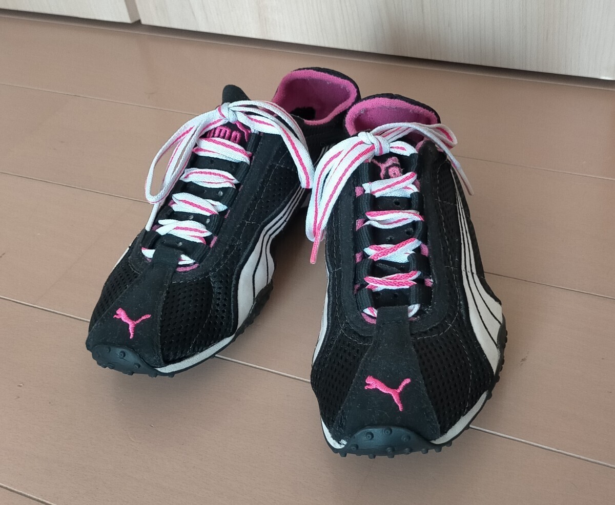 PUMA Puma o-so light sneakers lady's shoes shoes black × pink 