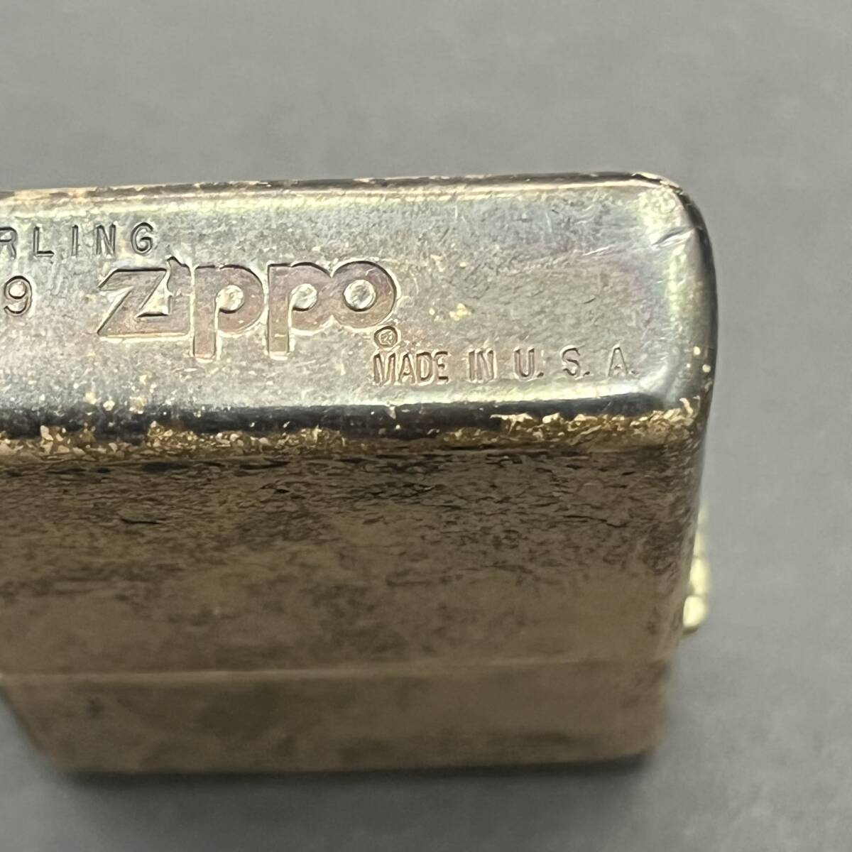 #10737★1円スタート★ZIPPO★ジッポー★STERLING SILVER/スターリングシルバー プレーン 1999年製 /LPL/火花確認済み_画像4