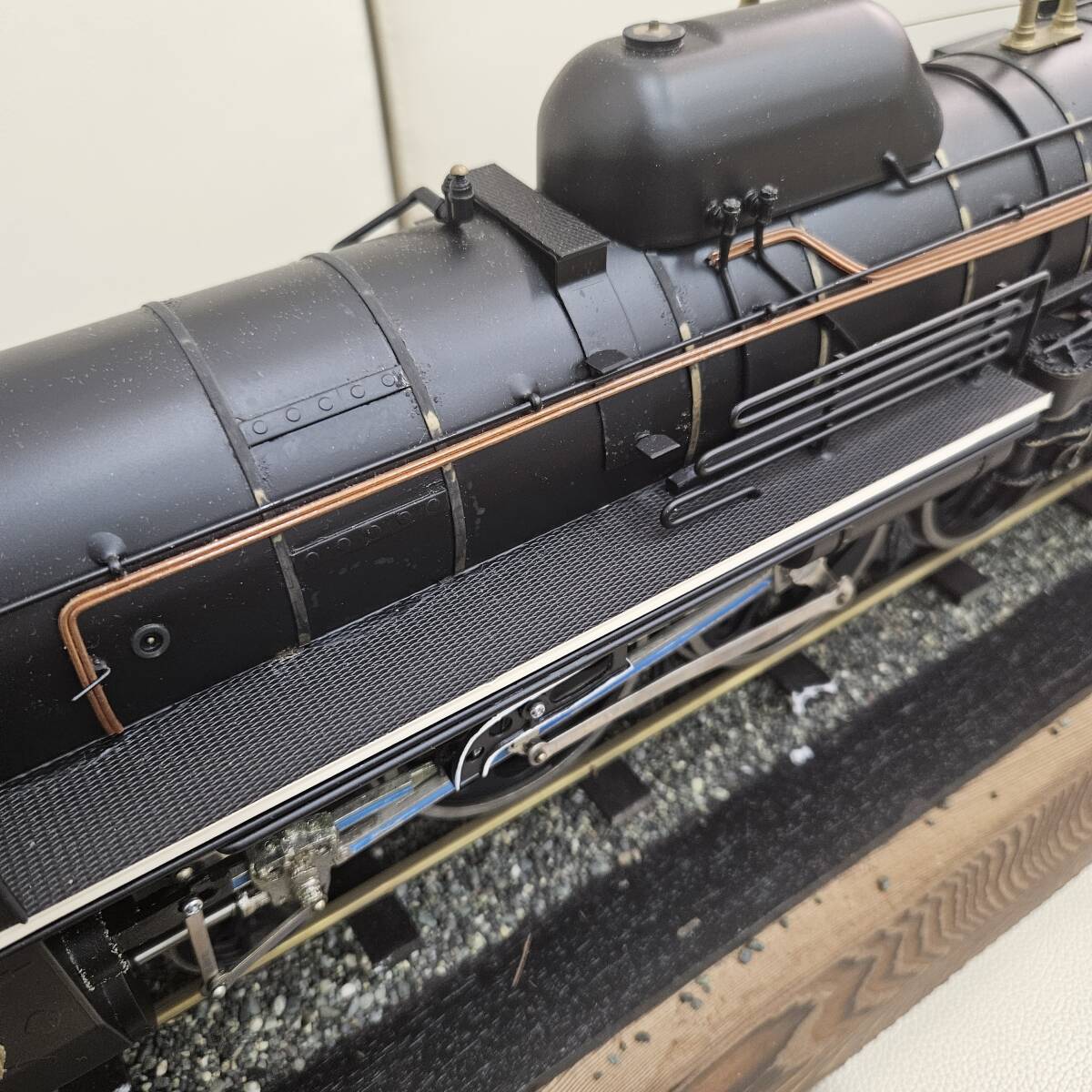 #11117 鉄道模型 C571 C57型 大型 蒸気機関車 昭和天皇 SL ガラスケース入 精密 鉄道 汽車オブジェ 置物 横幅約86cm(ガラスケース込み)の画像4