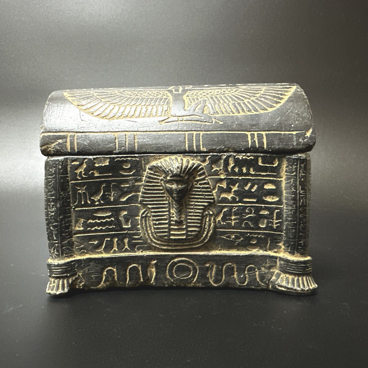 希少 古代エジプト 箱 シルクロード スカラベ 出土品 ウシャブティ エジプト展 象形文字 石箱 検) ローマンガラス ガンダーラ アラベスクの画像1