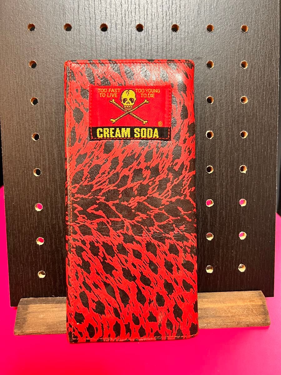 CREAM SODA クリームソーダ  長財布　赤豹柄 ピンクドラゴン