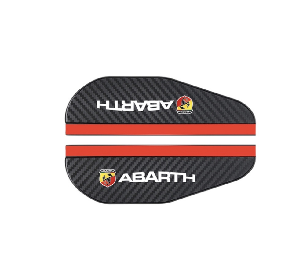 ミラーシェード ２個セット ABARTH アバルト サイド 鏡 車 カーボンブラック 雨避け ★新品送料無料★ 695 595 500 124 Spider PUNTO_画像4