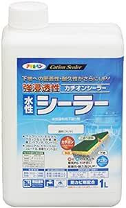 アサヒペン 塗料 ペンキ 強浸透性水性シーラー 1L 透明 クリヤ 水性 カチオンシーラー 下塗り用 1回塗り ヤニ止め効果 アク_画像1