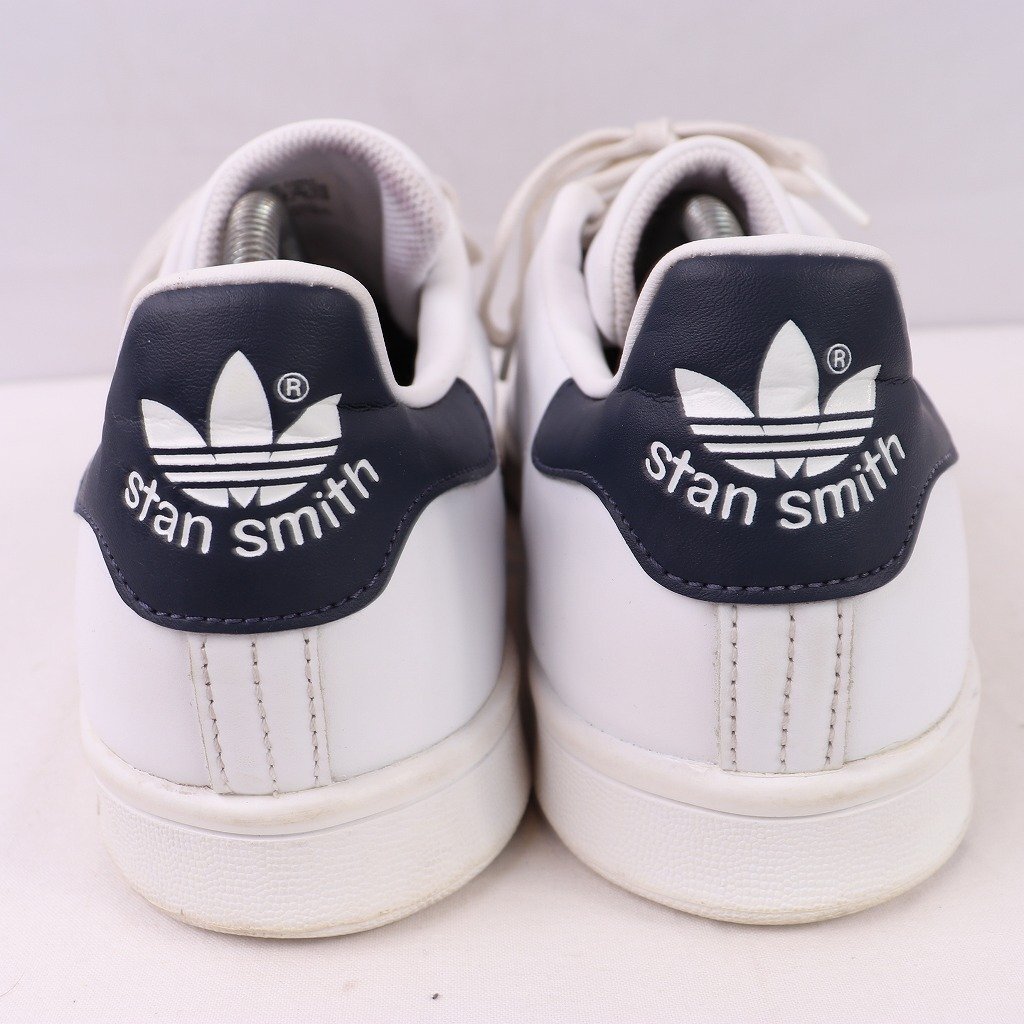 STAN SMITH 28.0cm/adidas スタンスミス アディダス スニーカー 白 ホワイト 紺 中古 古着 メンズ ad4949の画像2