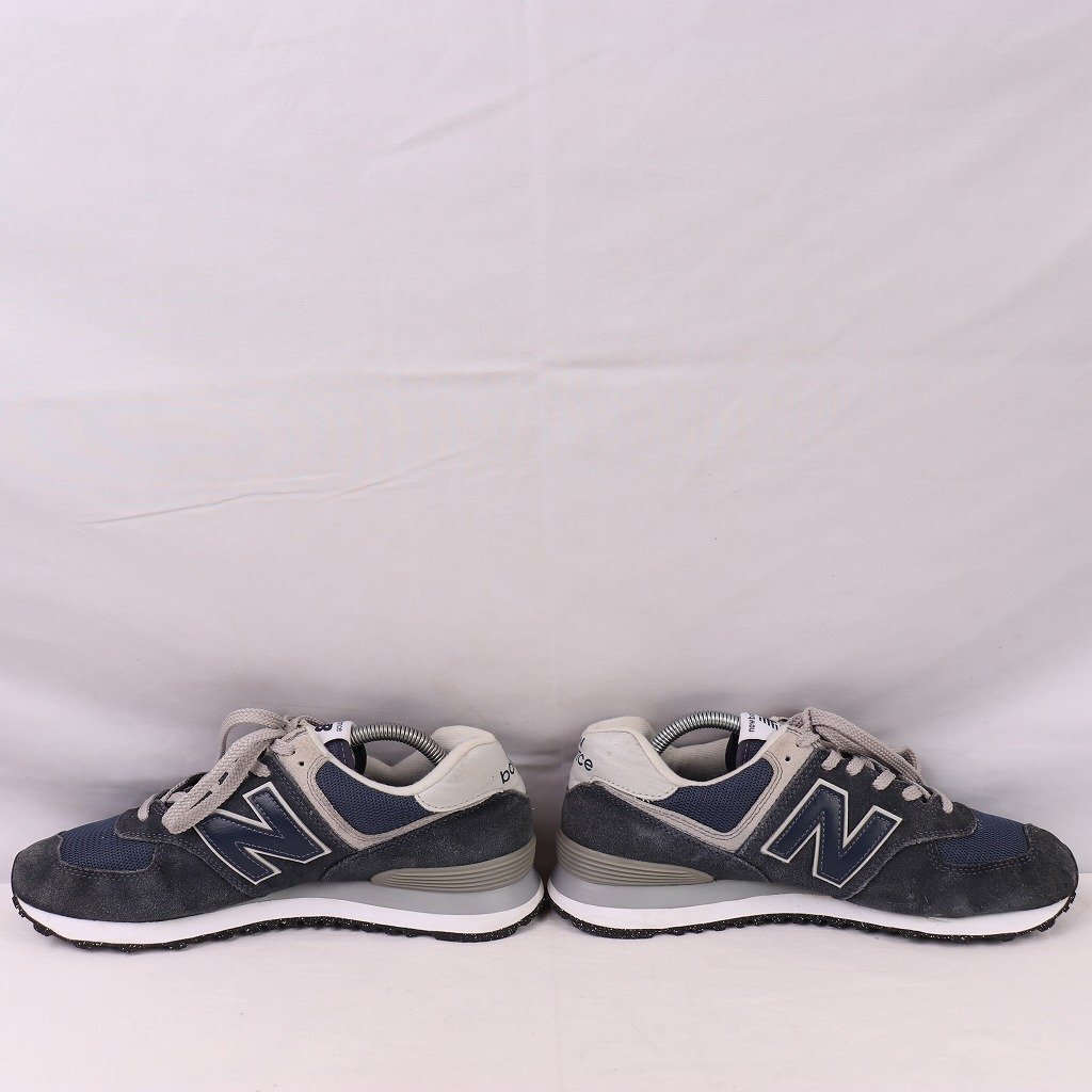 574 ニューバランス 27.5cm/new balance 紺 ネイビー 灰 グレー 中古 古着 メンズ スニーカー yy3283_画像5