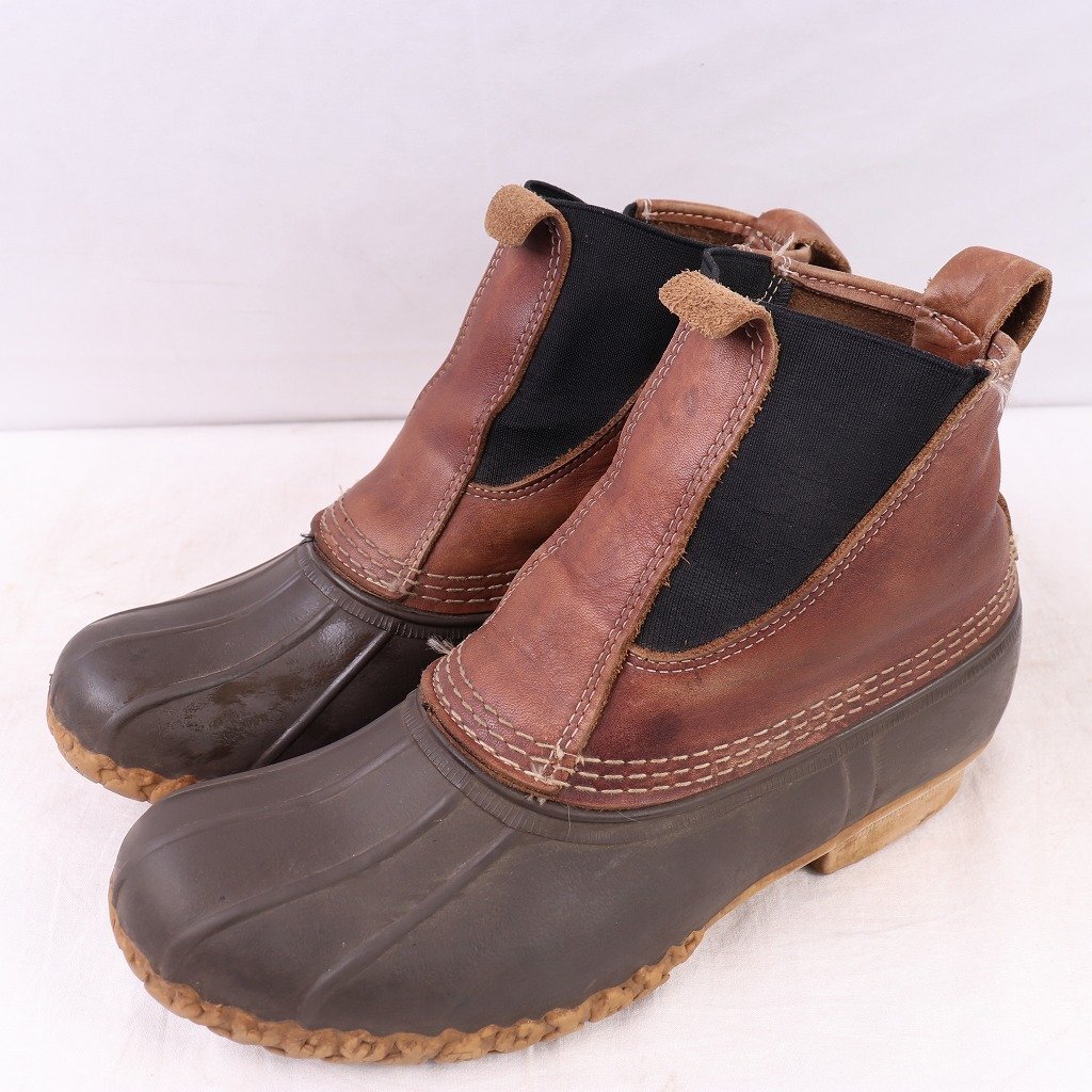 人気商品 USA製 bb959 中古 ハンティング L.L.Bean LLビーン アメリカ製 サイドゴア チェルシーブーツ 位 26.0cm-26.5cm ビーンブーツ 男性用