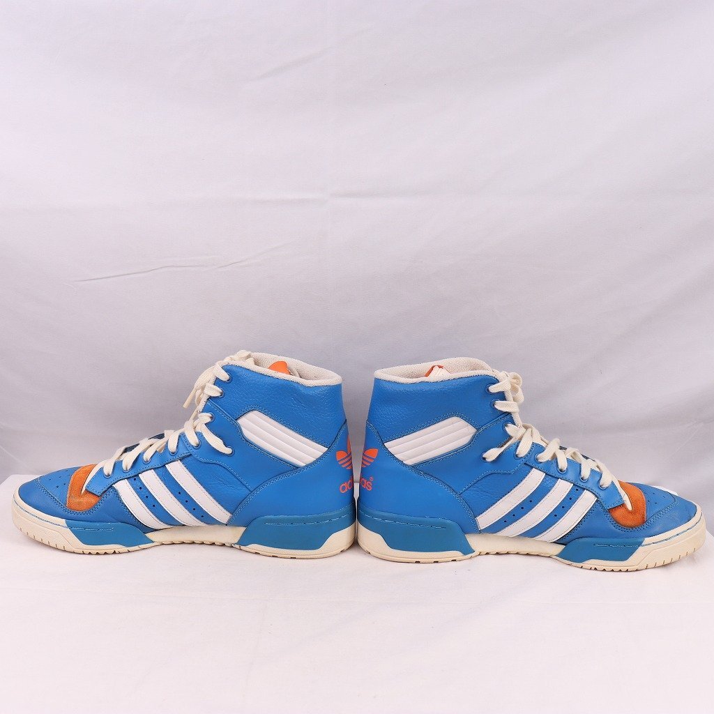 RIVALRY HI 28.5cm/adidas ライバリーハイ アディダス スニーカー 青 ブルー 白 オレンジ 中古 古着 メンズ ad5028_画像6