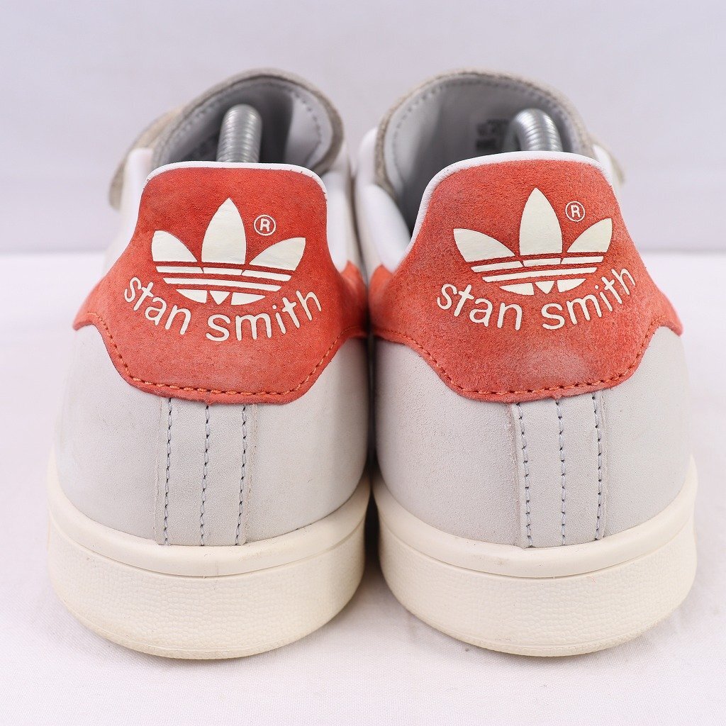 STAN SMITH CF 27.0cm/adidas スタンスミス アディダス スニーカー ベルクロ 白 ホワイト オレンジ 中古 古着 レディース ad5033_画像2