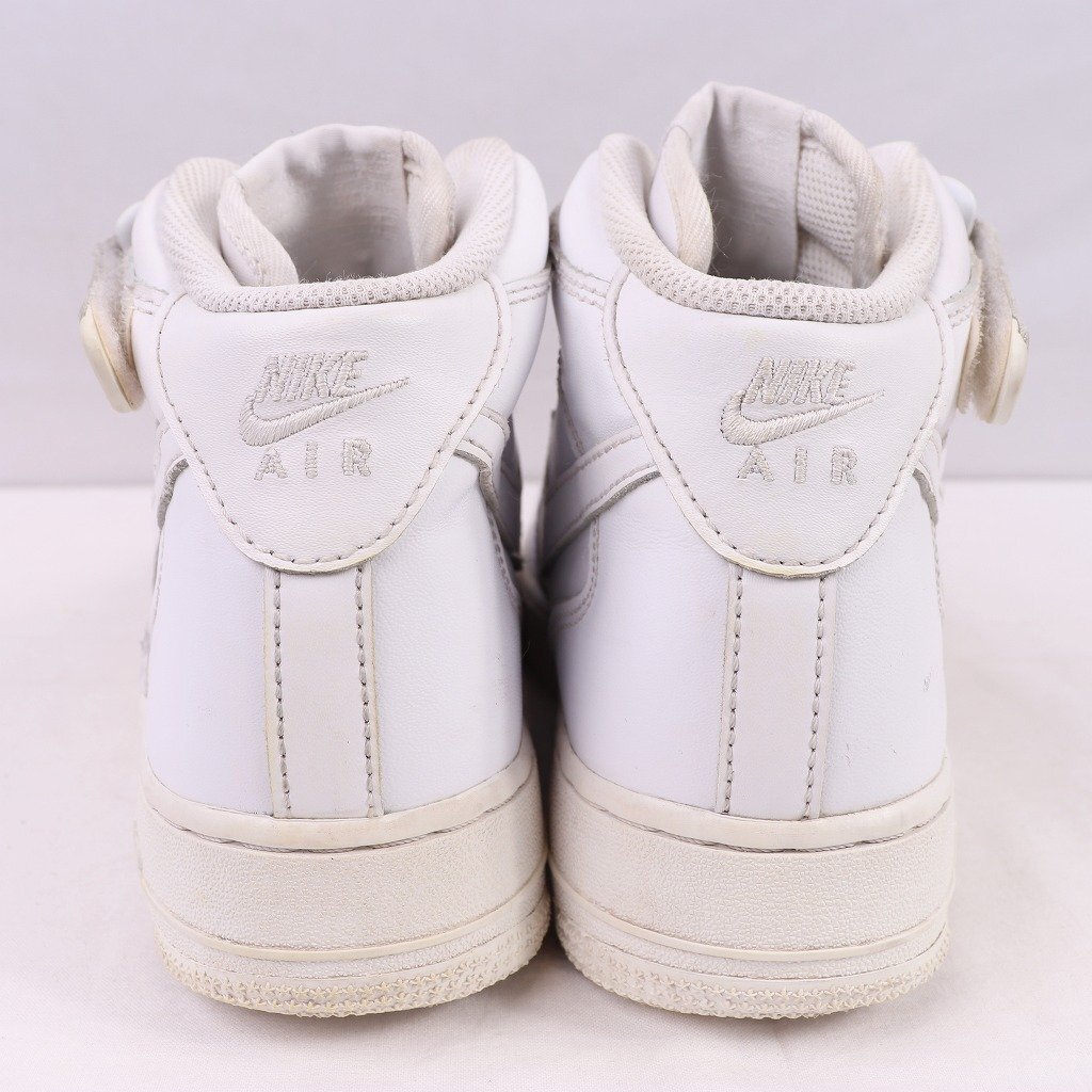 AIR FORCE 1 MID '07 25.0cm/NIKE エアフォース 1 ロー 07 ナイキ 古着 中古 白 オールホワイト メンズ スニーカーxx8223_画像2