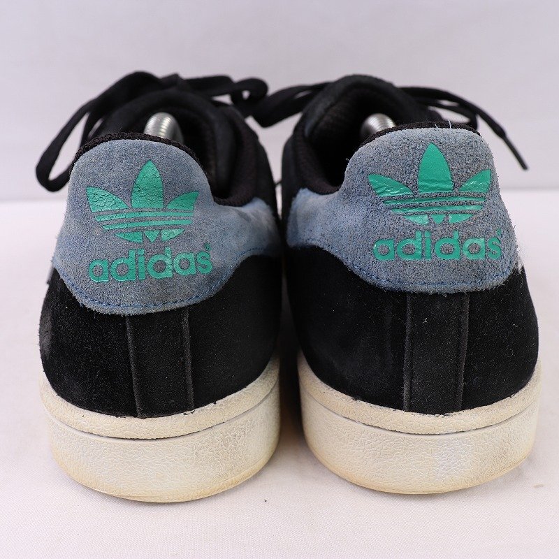 SUPERSTAR LTO 28.0cm/adidas スーパースターLTO アディダス スニーカー 黒 ブラック 青 緑 中古 古着 メンズ ad4899_画像2