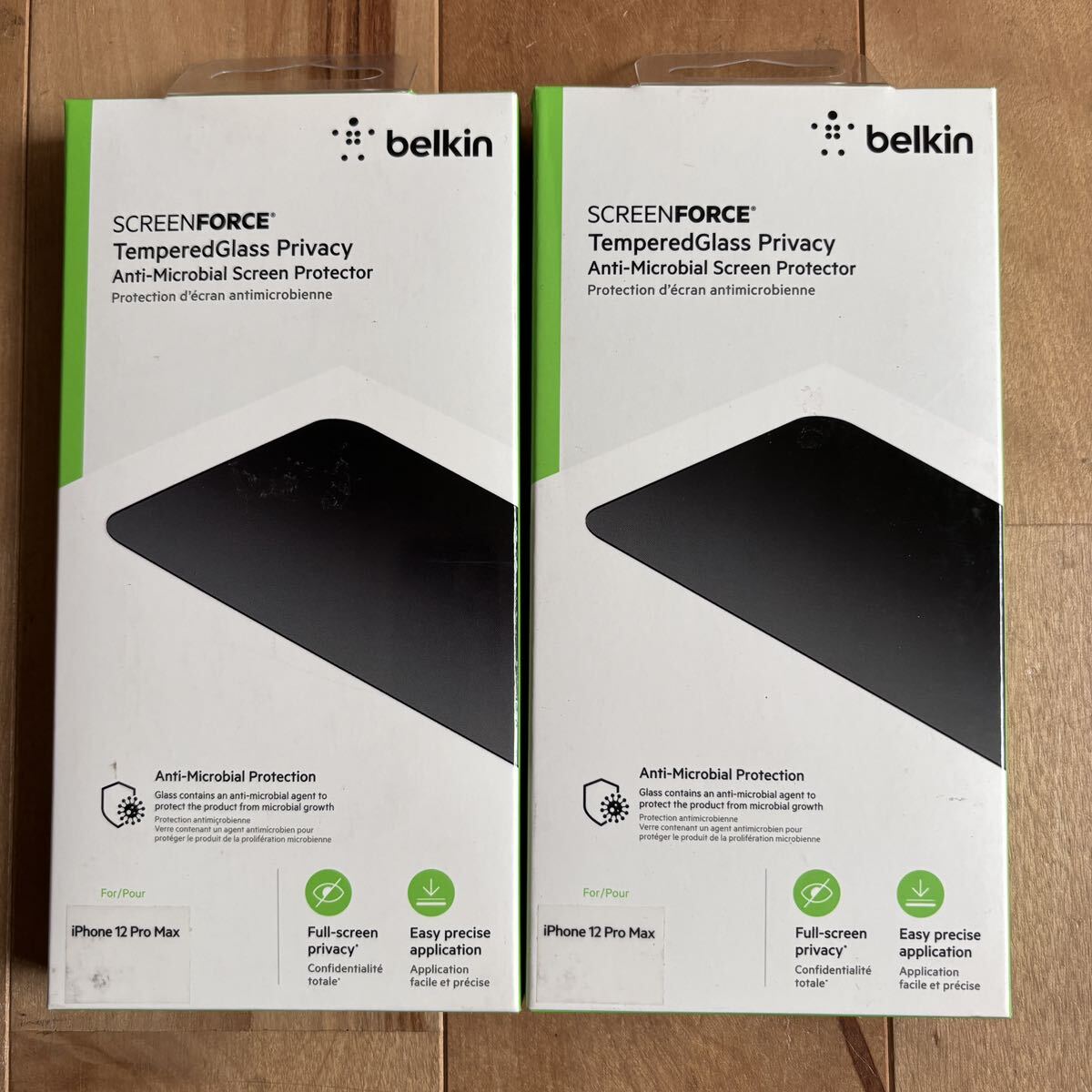 2個　Belkin ベルキン iPhone12 Pro Max 用 保護ガラス_画像1