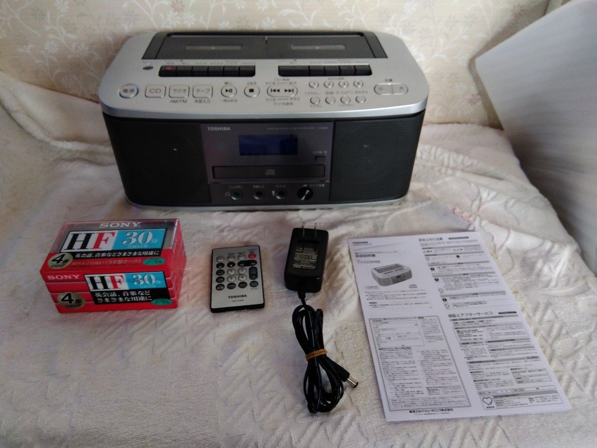 リモコン付き 東芝 CDダブルラジカセ TY-CDW88 おまけ付き リモコン付き 東芝 CDダブルラジカセ TY-CDW88 おまけ付き