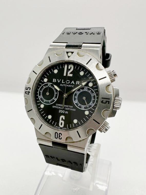 【ブルガリ1円〜】BVLGARI SCB38S ディアゴノ スクーバ クロノグラフ 自動巻き メンズ 腕時計 稼動品 86T46Cの画像1