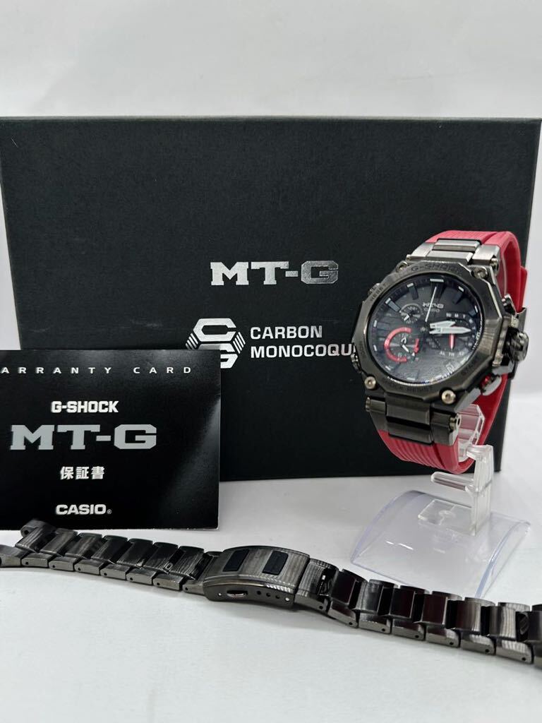 【カシオ1円〜】◎美品 CASIO G-SHOCK MTG-B2000BDE-1AJR 替えバンド 電波ソーラー 腕時計 メンズ 稼動品 E8678Lの画像1