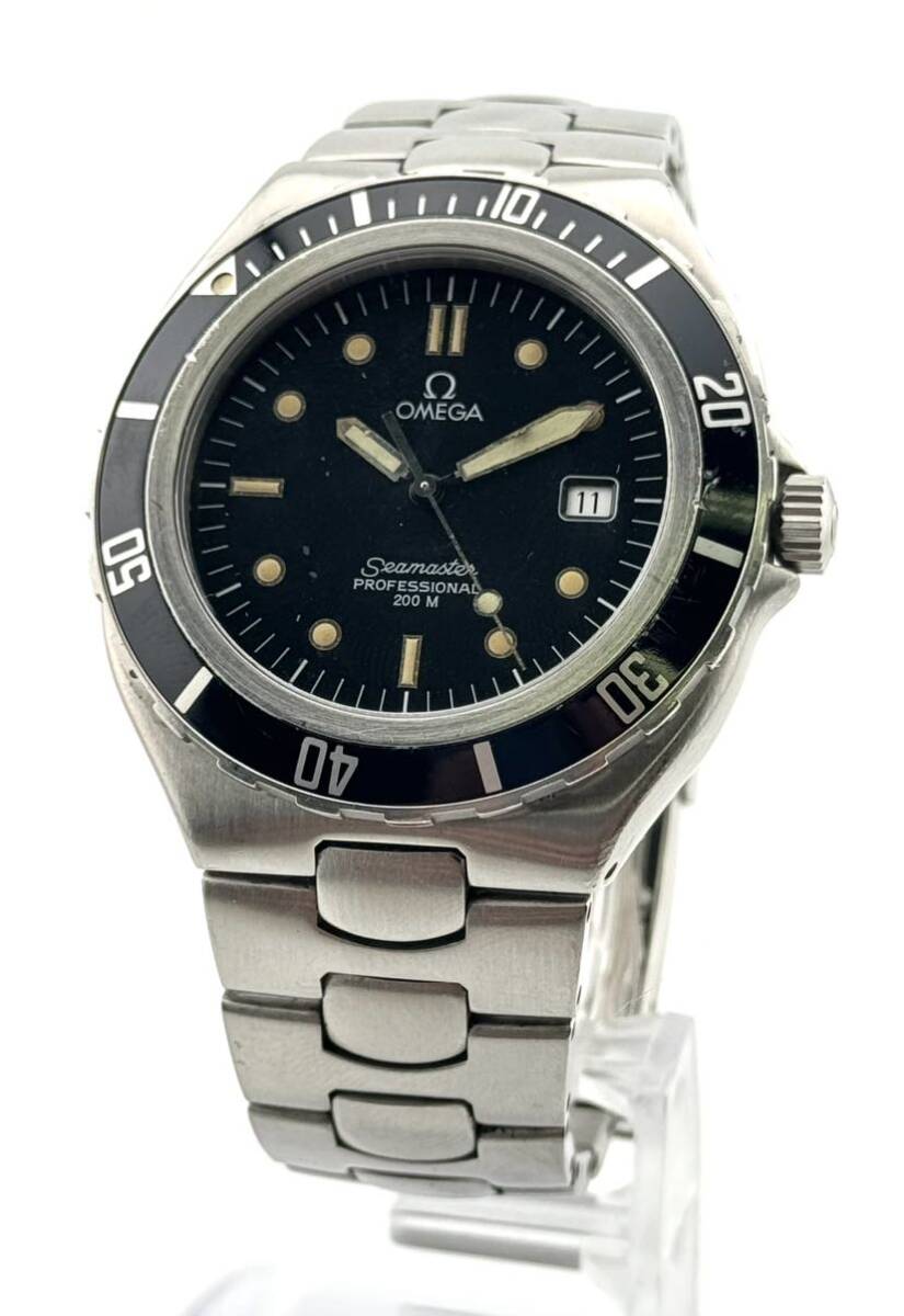 【オメガ１円～】◎OMEGA◎ シーマスター　396.1052 黒文字盤　メンズ　腕時計　クォーツ　稼働　T84L94 5950円