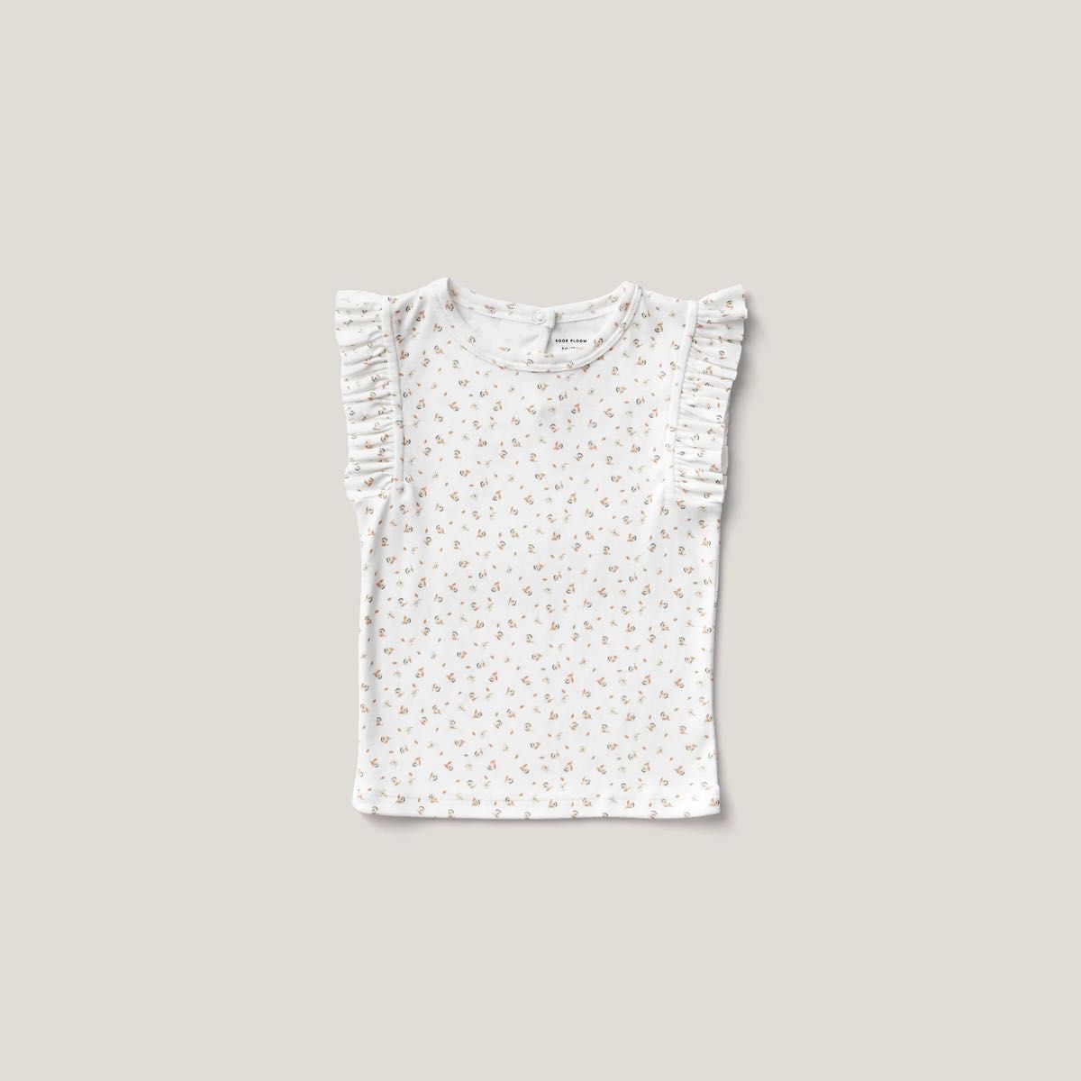 新品タグ付　soorploom frill tee fleur print 6y