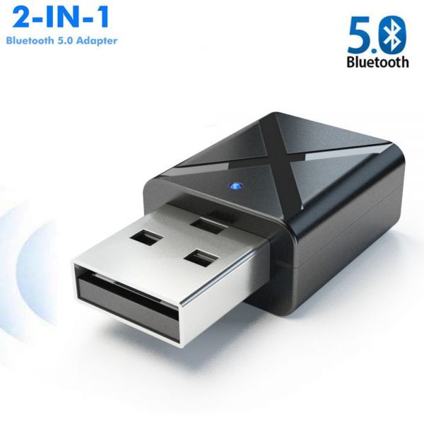 即納 Bluetooth5.0 トランスミッター レシーバー 1台2役 送信機 受信機 無線 ワイヤレス 3.5mm オーディオスマホ テレビ TXモード輸 KN320の画像2