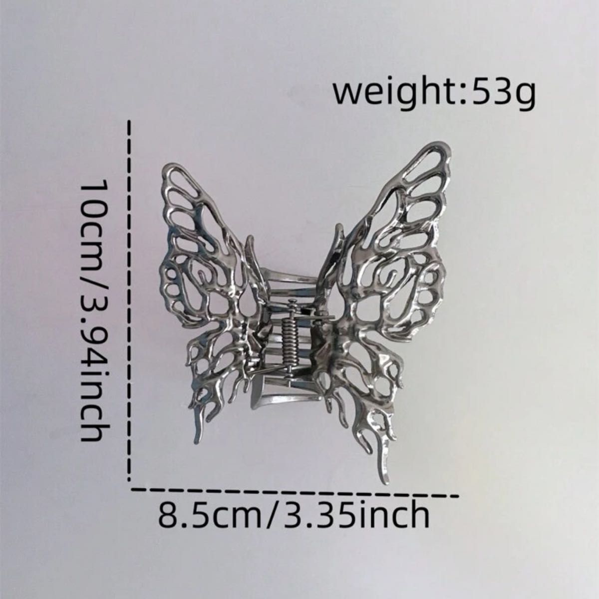 バタフライクリップ シルバー アレンジ用クリップ 髪留め