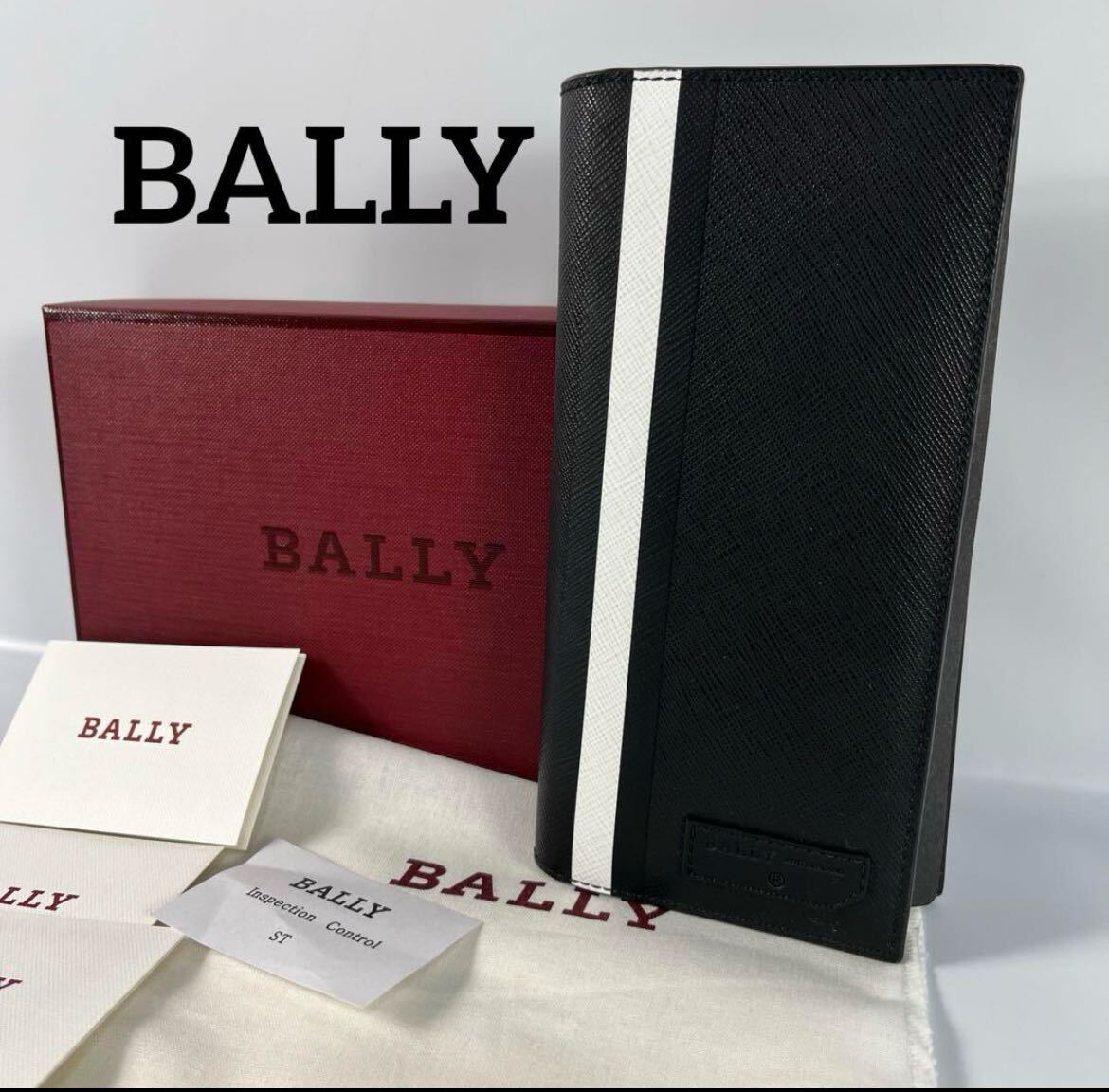 未使用 バリー BALLY 長財布 折り財布 BALIRO バリロ サフィアーノ レザー 革 トレインチャート ビジネス ロングウォレット の画像1