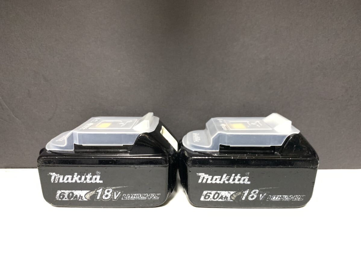 2個 マキタ 動作品 Makita 純正 Li-ion バッテリー BL1860B 6.0Ah 18V 雪マーク インパクト # BL1850 BL1860 BL1460 76 検索ワード 美品の画像1