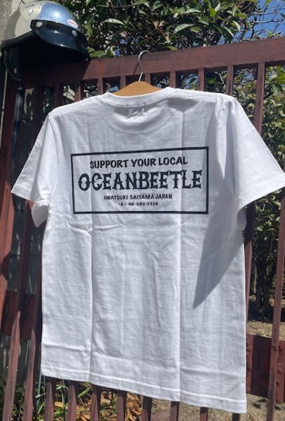 【OCEAN BEETLE】オーシャンビートル SYL Short-sleeve shirt [syl-tee] SUPPORT YOUR LOCAL 半袖Tシャツ / 白 WHITE -XL　人気 サポT_画像4