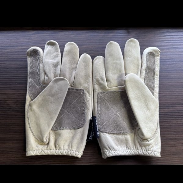 【 YELLOW GLOVE 】イエローグローブ ショートグローブ SHORT GLOVE / WHITE BEIGE - Lサイズ / 春夏秋用 オーシャンビートル取り扱いの画像2