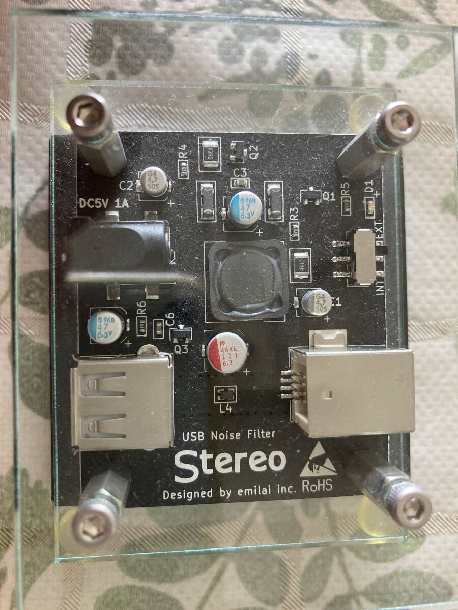 USBノイズフィルター（Stero製 ES-0T4　ACアダプター　スタビライザー付き）
