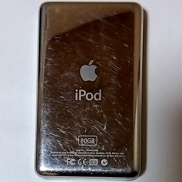 第5.5世代 iPod classic 80GB →240GB mSATA SSD 新品850mAhバッテリー MA450J 黒_画像2