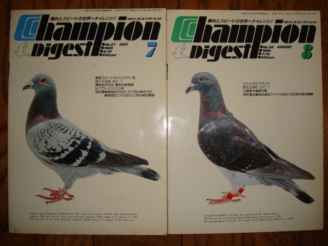  ежемесячный Champion большой je -тактный 1986 год ( Showa 61 год ) внизу половина период 6 шт. комплект *CHAMPION DIGEST/ race dove / голубь гонки / гонки Pigeon / love голубь. ./ голубь .