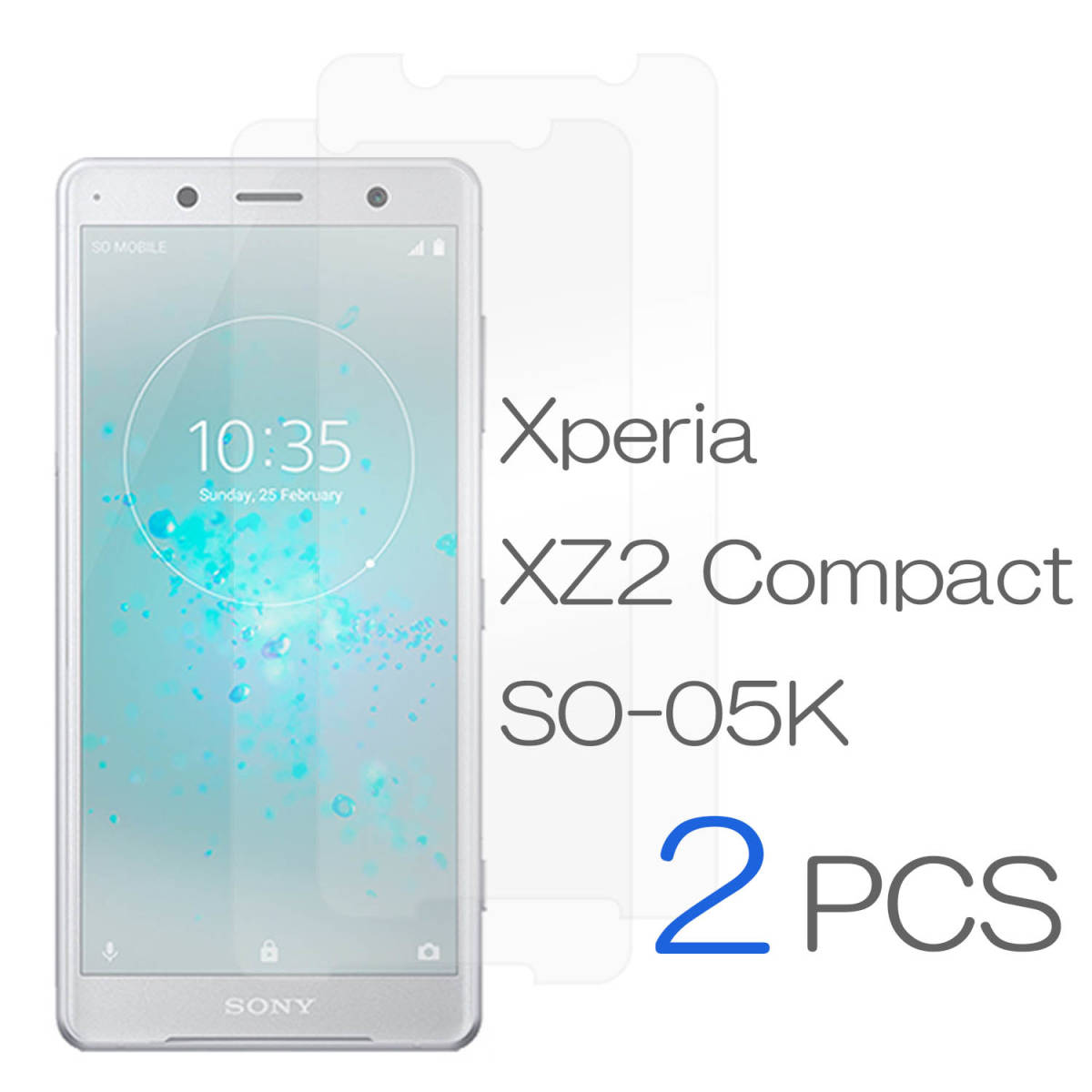 XperiaXZ2Compact 2枚セット SO05K 保護フィルム XZ2Compact ガラスフィルム 耐衝撃 XZ2コンパクト 強化ガラスフィルム 高硬度 送料無料 安の画像1
