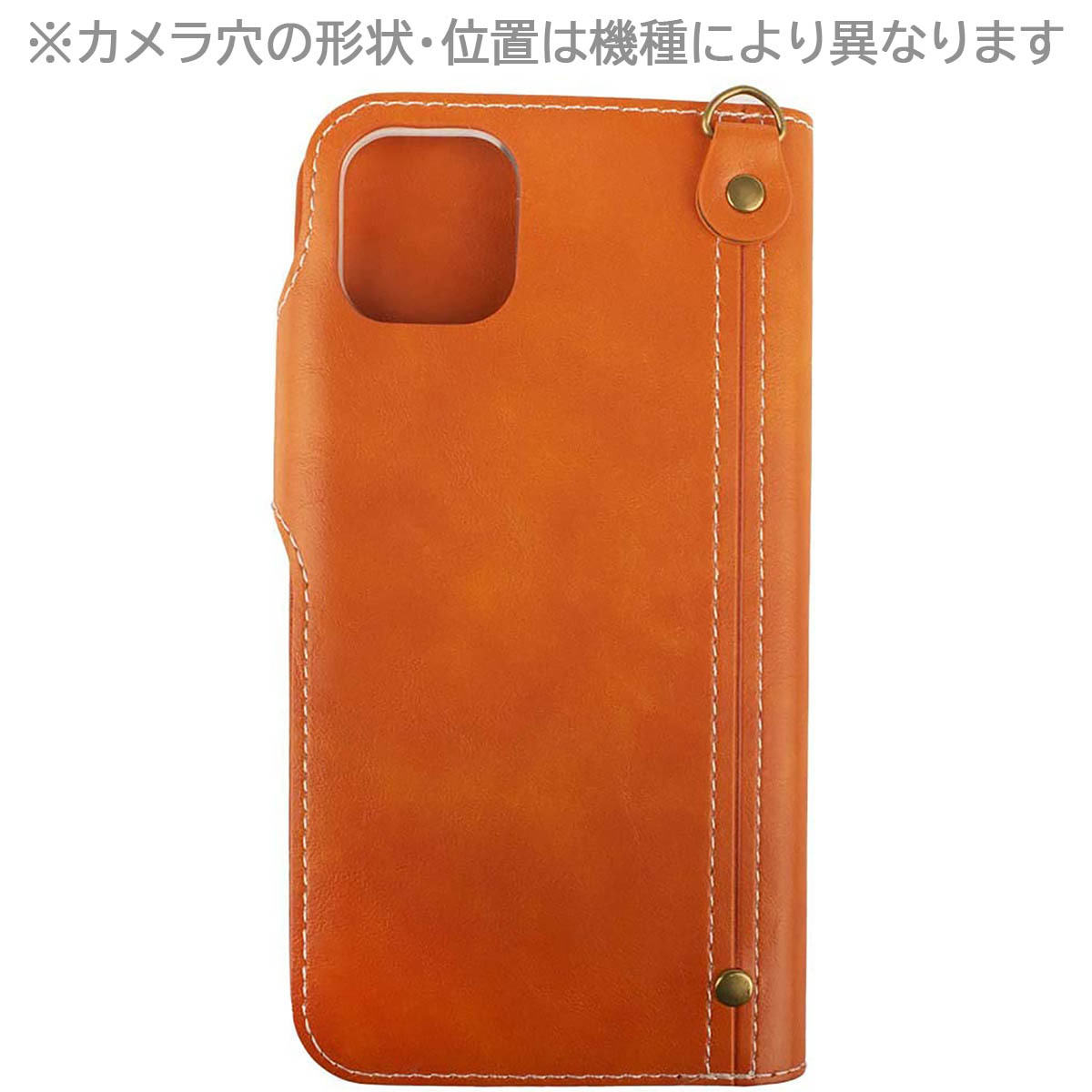 Reno5 A ケース 手帳型 CPH2199 A101OP Reno5A オッポ OPPO カバー ボタンタイプ おしゃれ レザー ストラップ 革 茶色 ブラウン 送料無料_画像4