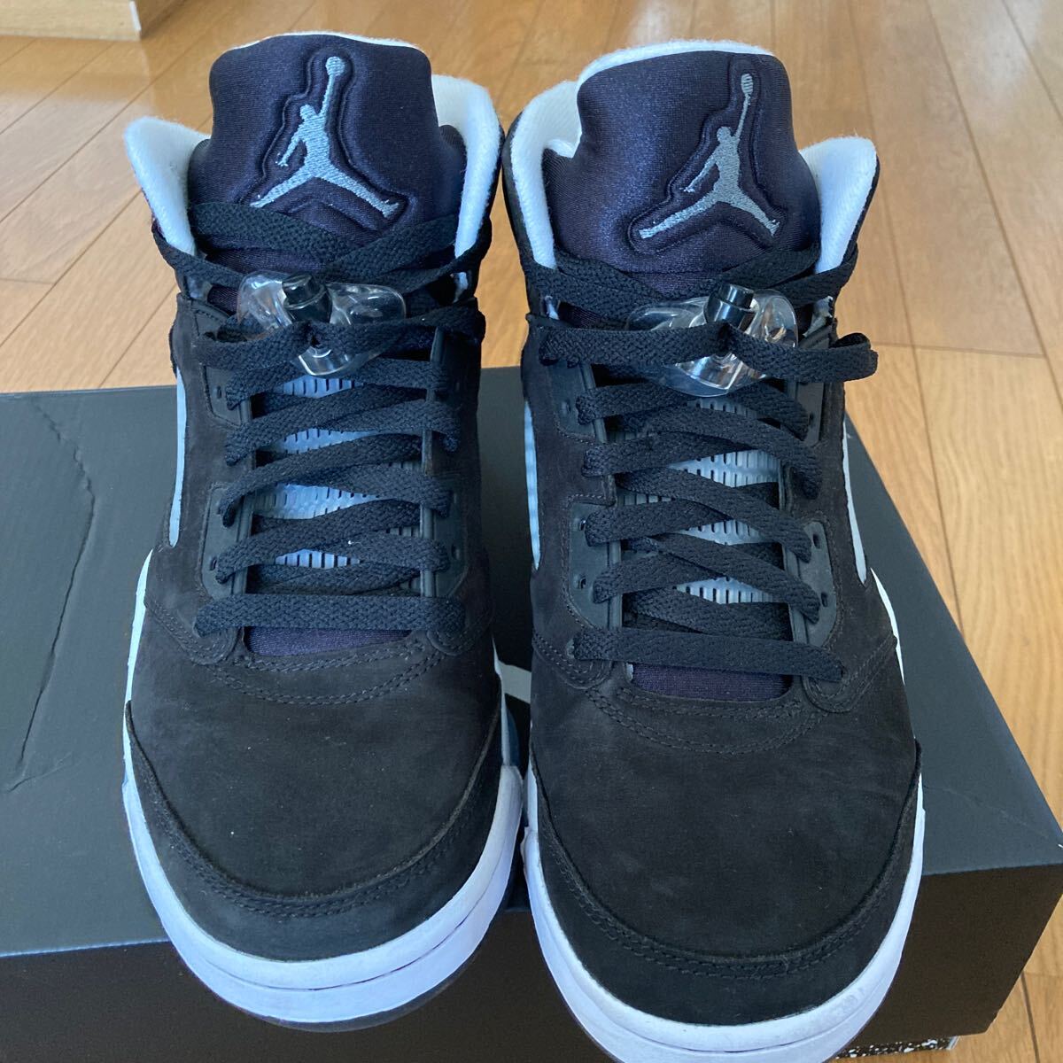 ナイキ NIKE AIR JORDAN 5 RETRO OREO BLACK/COOL GREY-WHITEナイキ エア ジョーダン 5 レトロ 27㎝中古美品の画像1