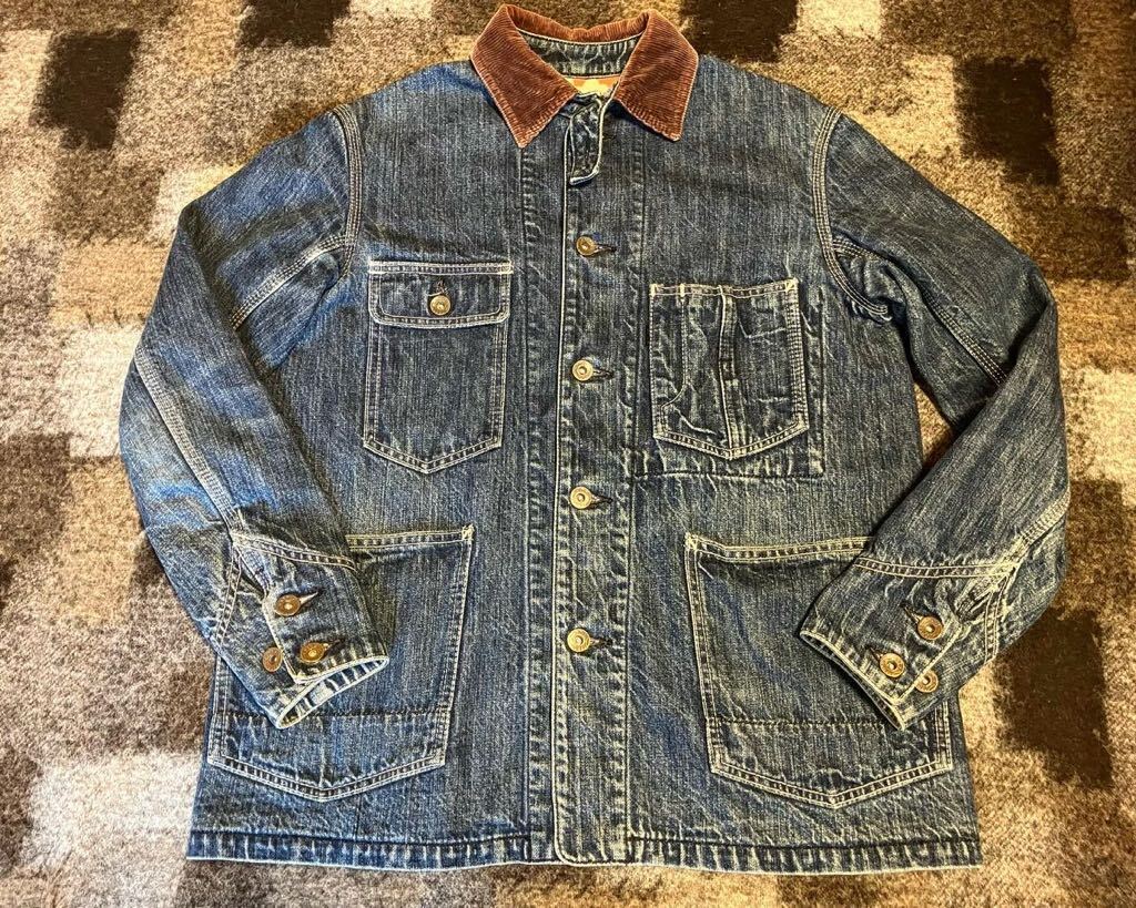  free shipping Vintage most the first period EVIS Evisu blanket coverall store brand Denim jacket sia-zPAYDAY LEE 91-J