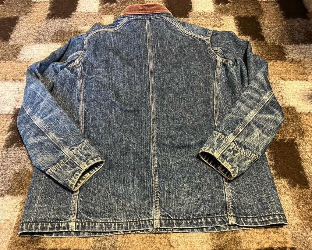  free shipping Vintage most the first period EVIS Evisu blanket coverall store brand Denim jacket sia-zPAYDAY LEE 91-J