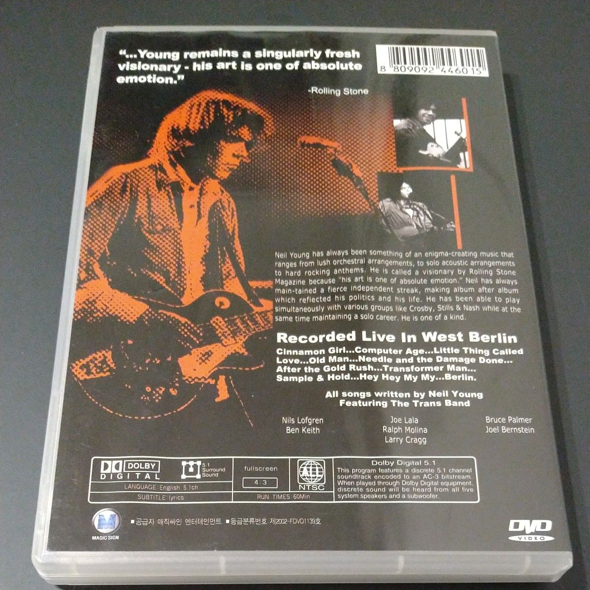 ニールヤング Neil Young  IN BERLIN  輸入盤(韓国盤) DVD  NTSC 国内プレイヤーで再生可
