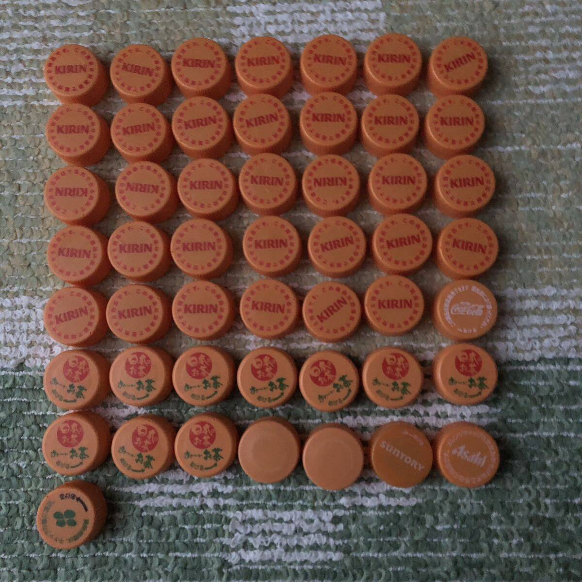 ペットボトルキャップ 50個 オレンジ 橙の画像1