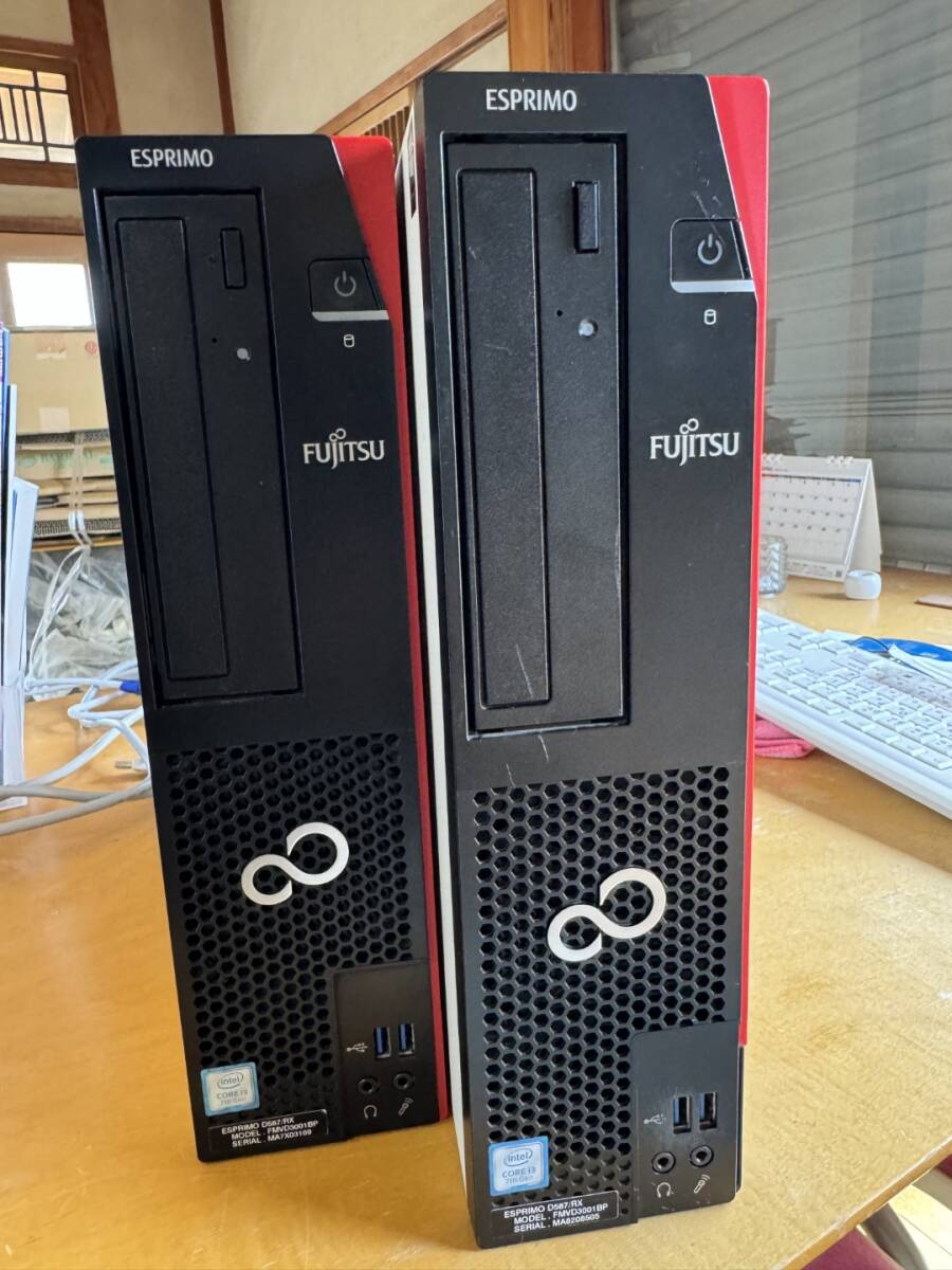 1 иен старт FUJITSU ESPRIMO D587/RX 2 шт. комплект Windows10Pro восстановленный .( корпус только )