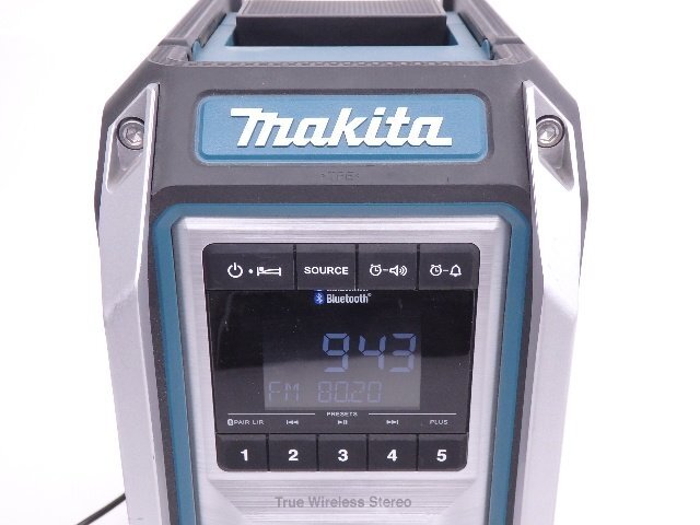 MAKITA/マキタ トリプルスピーカ＆マルチアンプ 充電式ラジオ MR113 ブルートゥース対応 バッテリー・ACアダプター付 ◆ 6D771-10の画像5