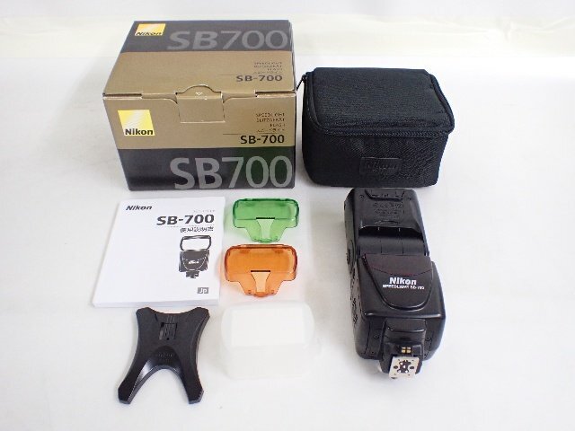 【良品】 Nikon ニコン SB-700 SPEEDLIGHT スピードライト ストロボ 付属品/ケース/説明書/元箱付 （1） ∴ 6DC9D-5の画像1